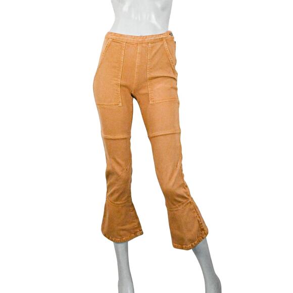 Rachel Comey Kick Flare Cropped Carpenter Pants in light brown sz 4 24w - Picture 1 of 13